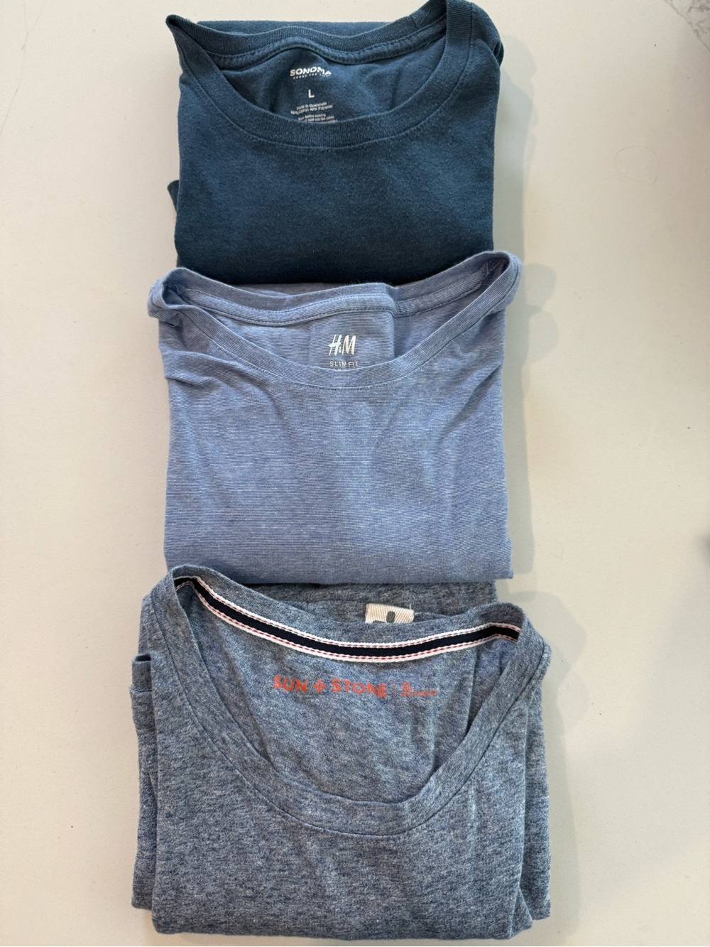 Lot of 3 Men’s Blue T-Shirts